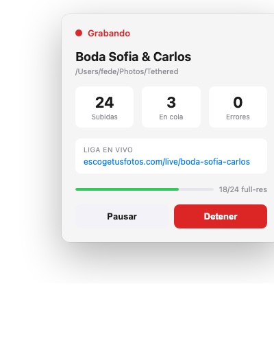 App de EscogeTusFotos Live para Mac
